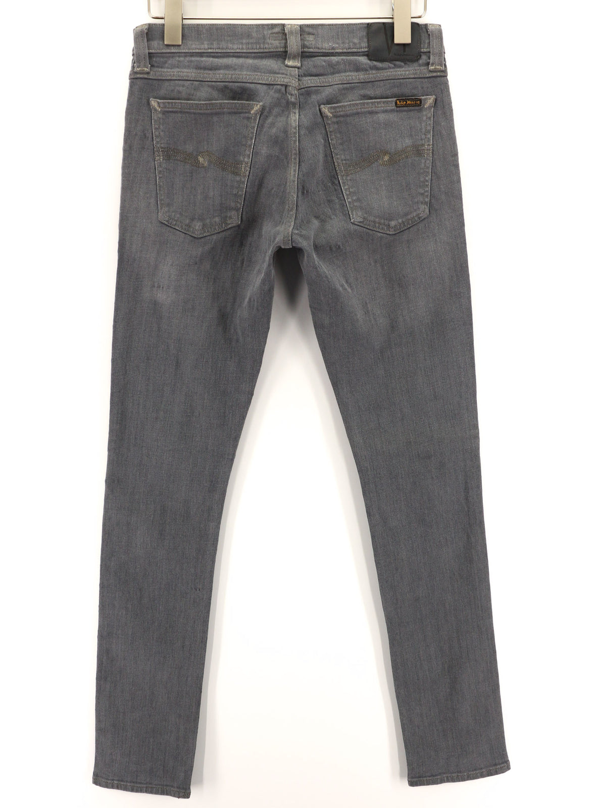 NUDIE JEANS Tight Long John Men Jeans W31/L34 Organic Charcoal Slim Fit Zipper