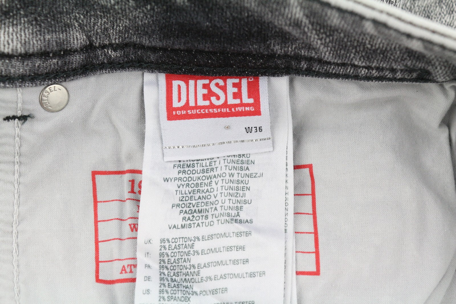 DIESEL 1979 Sleenker 09D89 vyriški džinsai W36/L32 tamprūs, aptempti džinsai, pilki, kaina 195 € 