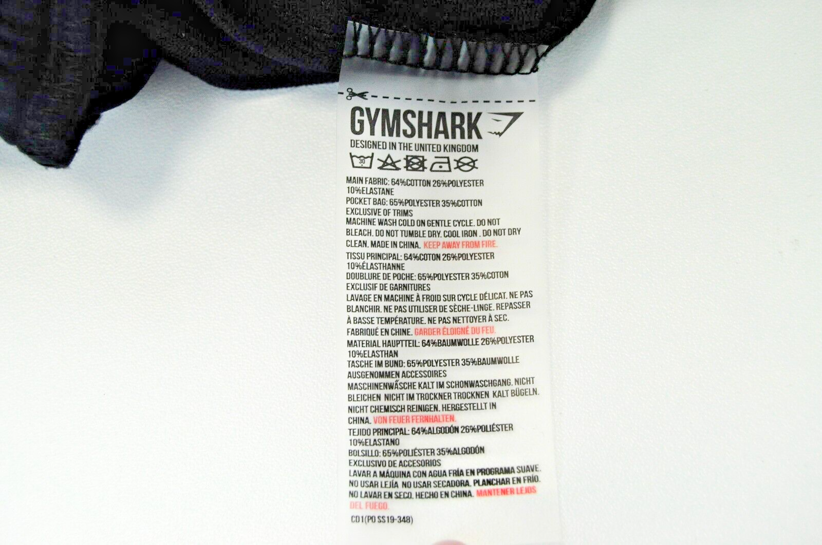 GYMSHARK moteriškos juodos medvilninės tamprios sportinės kelnės miesto sportui 