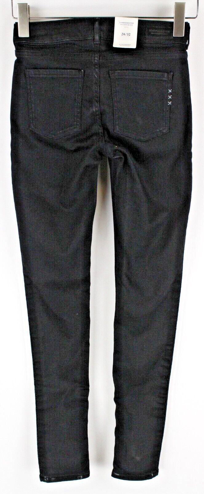 SCOTCH &amp; SODA moteriškos džinsinės kelnės W24/L32 La Bohemienne juodos su siuvinėtais aptemptais raštais 