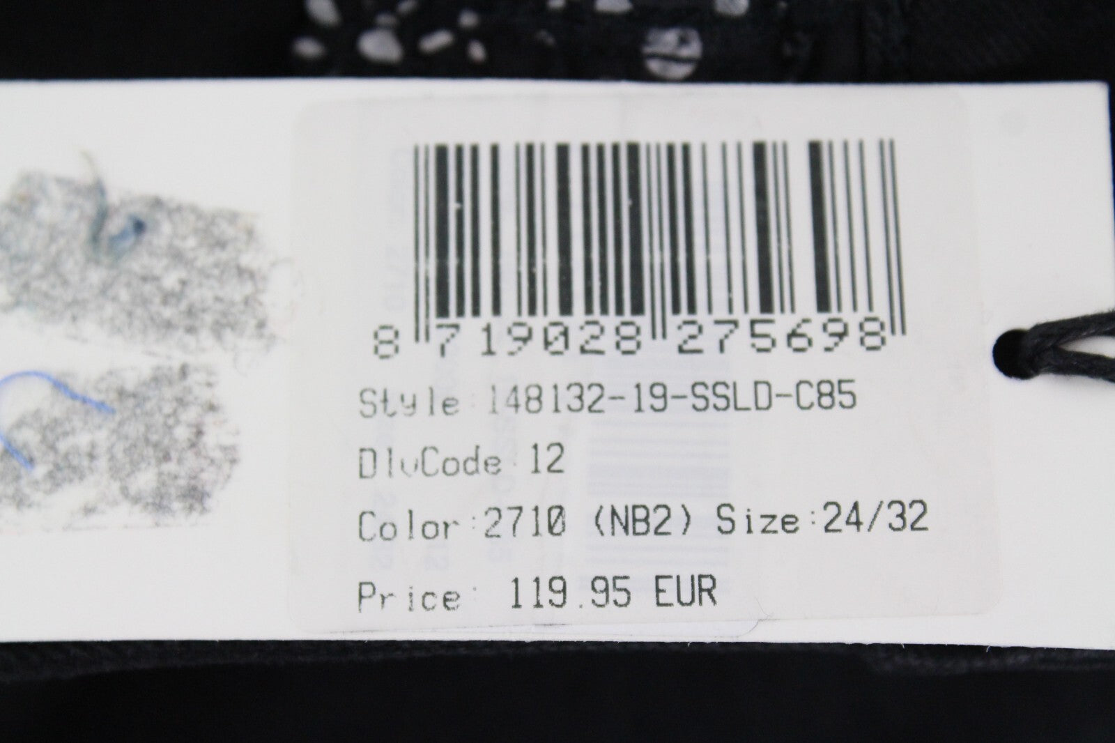 SCOTCH &amp; SODA moteriškos džinsinės kelnės W24/L32 La Bohemienne juodos su siuvinėtais aptemptais raštais 