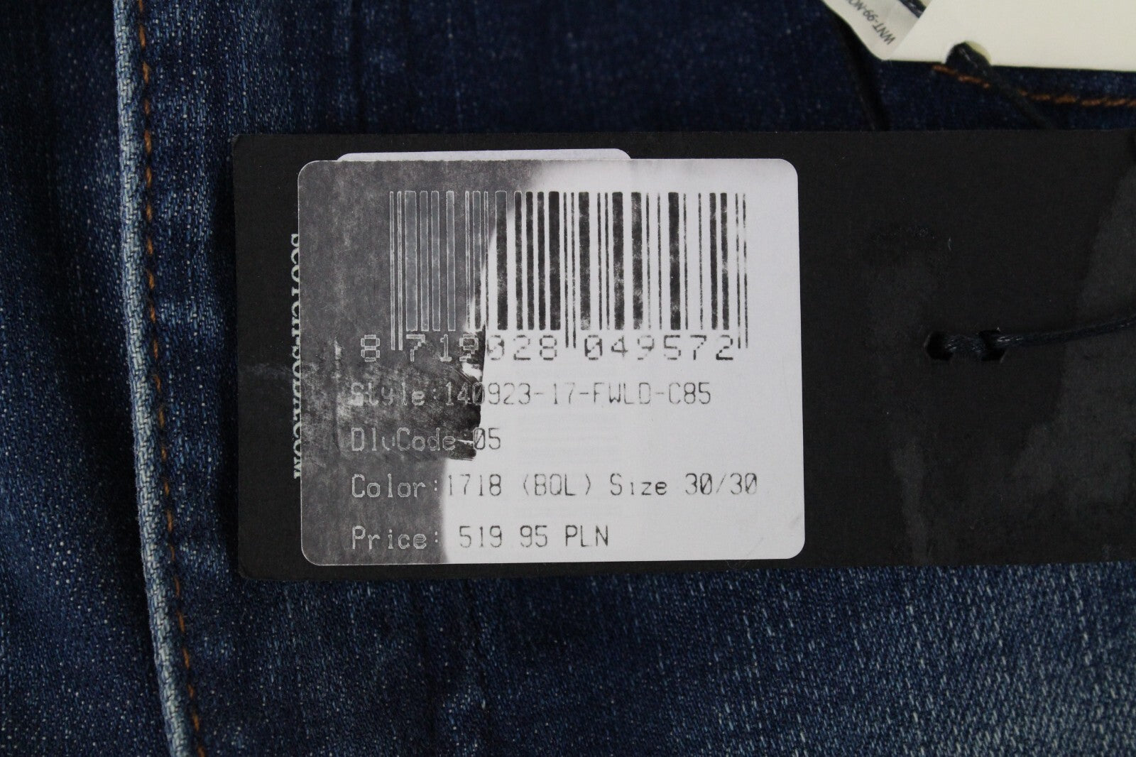 SCOTCH &amp; SODA moteriški džinsai W30/L30 mėlyni indigo spalvos platėjantys tamprūs neapdoroto apvado klasikiniai trumpi 