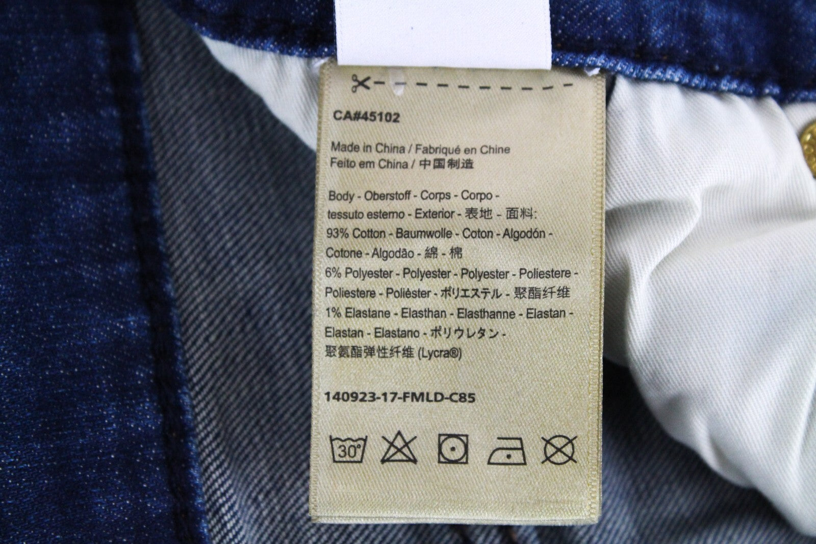 SCOTCH &amp; SODA moteriški džinsai W30/L30 mėlyni indigo spalvos platėjantys tamprūs neapdoroto apvado klasikiniai trumpi 