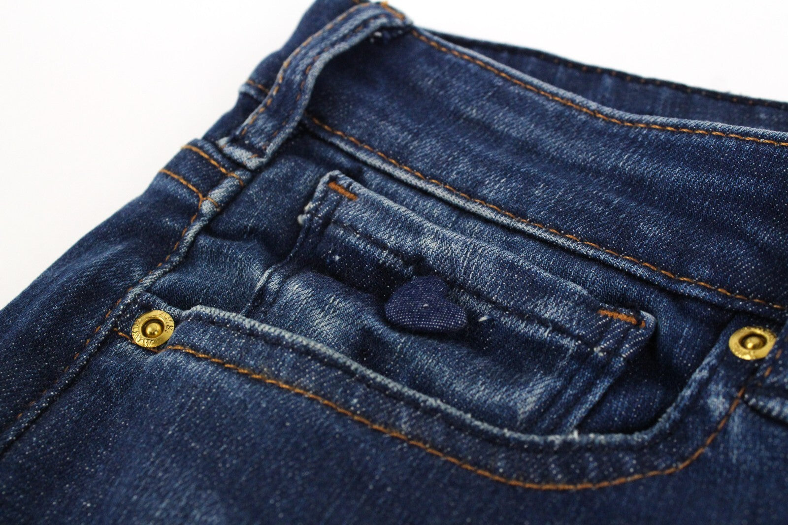 SCOTCH &amp; SODA moteriški džinsai W30/L30 mėlyni indigo spalvos platėjantys tamprūs neapdoroto apvado klasikiniai trumpi 