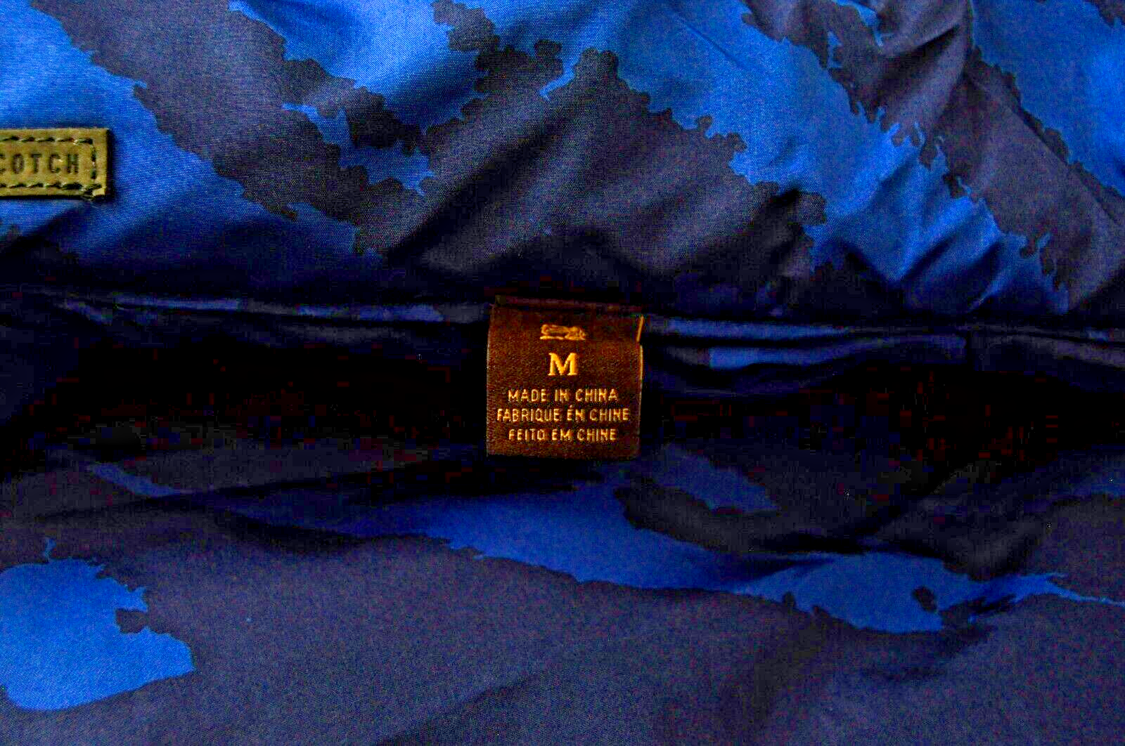 SCOTCH &amp; SODA vyriška dviejų spalvų dvispalvė, maskuojamojo rašto dygsniuota, paminkštinta liemenė M 