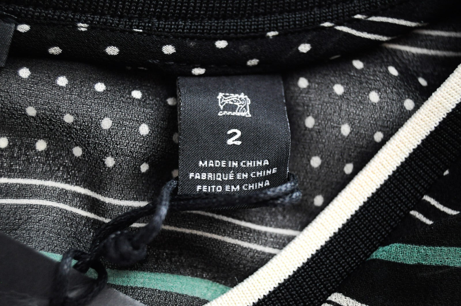 MAISON SCOTCH moteriški marškinėliai M su lengvu dryžuotu apvaliu kaklu, juodi melanžo spalvos 