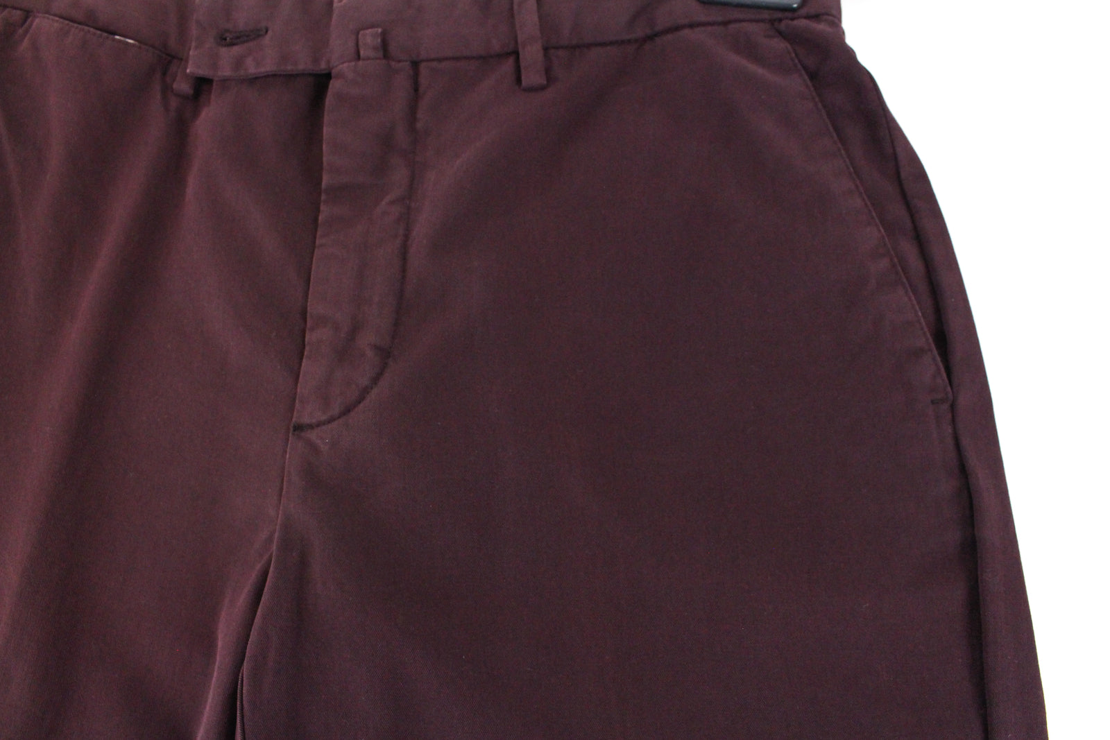 HACKETT Sanderson Men Trousers 30R Pleated Purple Cotton Stretch Classic