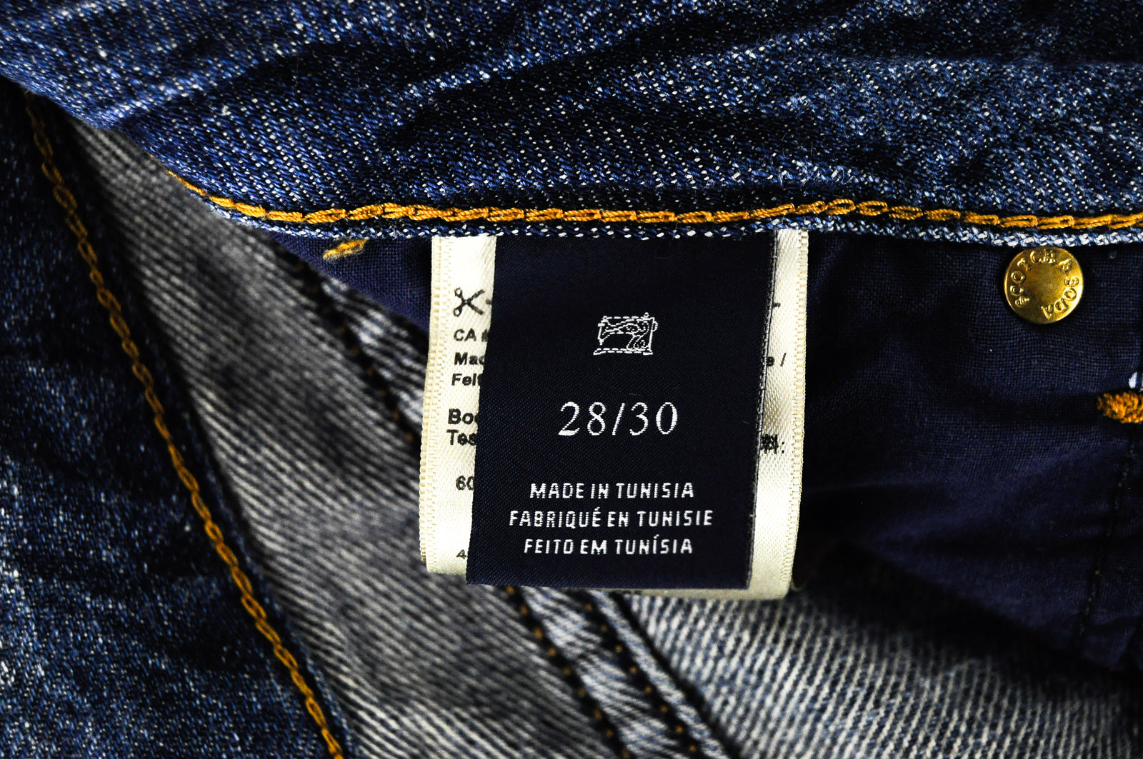 „SCOTCH &amp; SODA Bandit“ moteriški džinsai W28/L30 Slim Tapered medvilniniai lininiai džinsai, mėlyni, plėšyti 