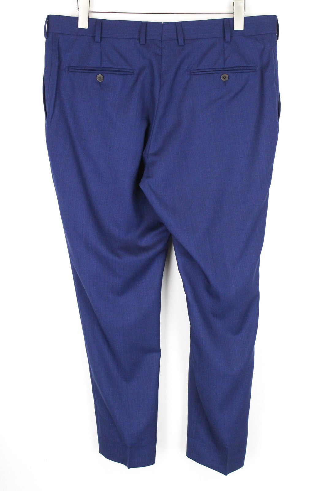 SUITSUPPLY Brescia Men's Wool Trousers UK46S Lined Pleated Formal Dark Blue