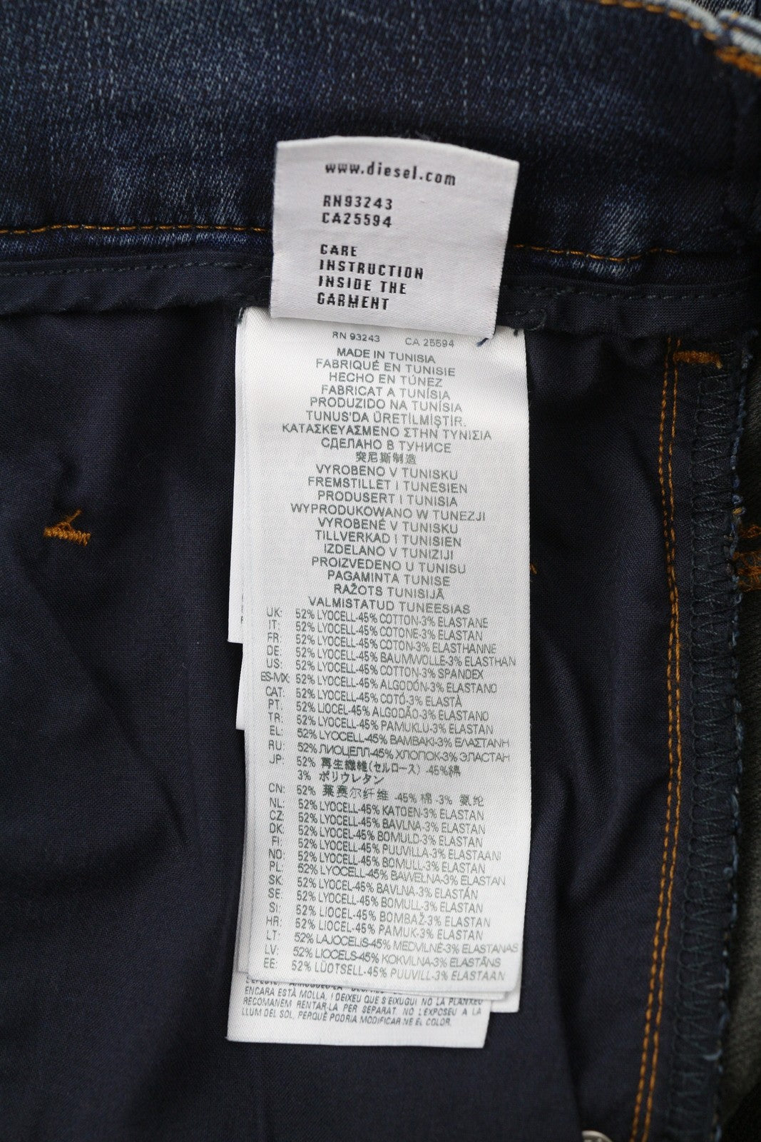 DIESEL Krooley-E-Ne E9H98 vyriški džinsai W38/L32 Jogg Distress skalbtos mėlynos spalvos, rekomenduojama kaina – 295 € 