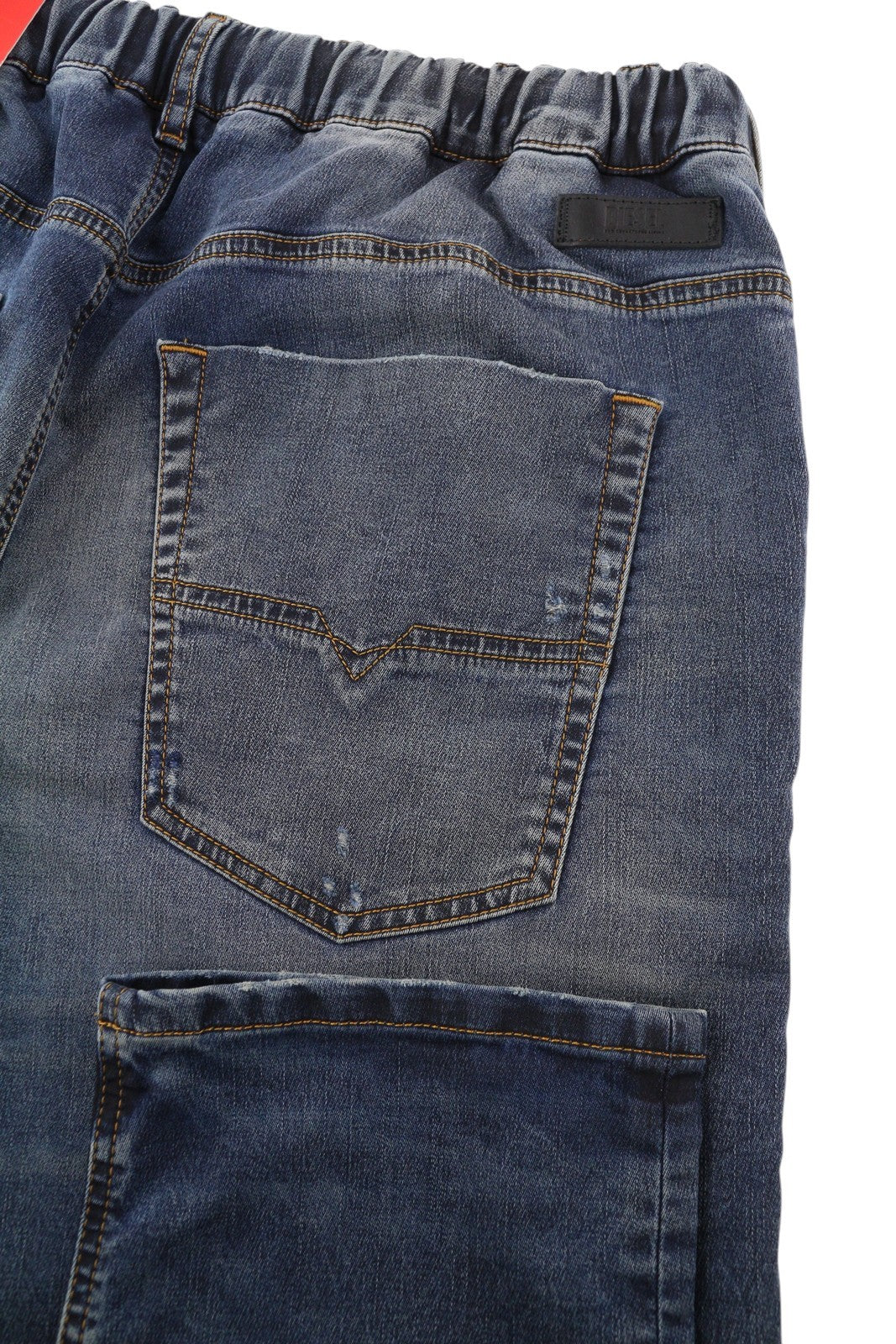 DIESEL Krooley-E-Ne E9H98 vyriški džinsai W38/L32 Jogg Distress skalbtos mėlynos spalvos, rekomenduojama kaina – 295 € 