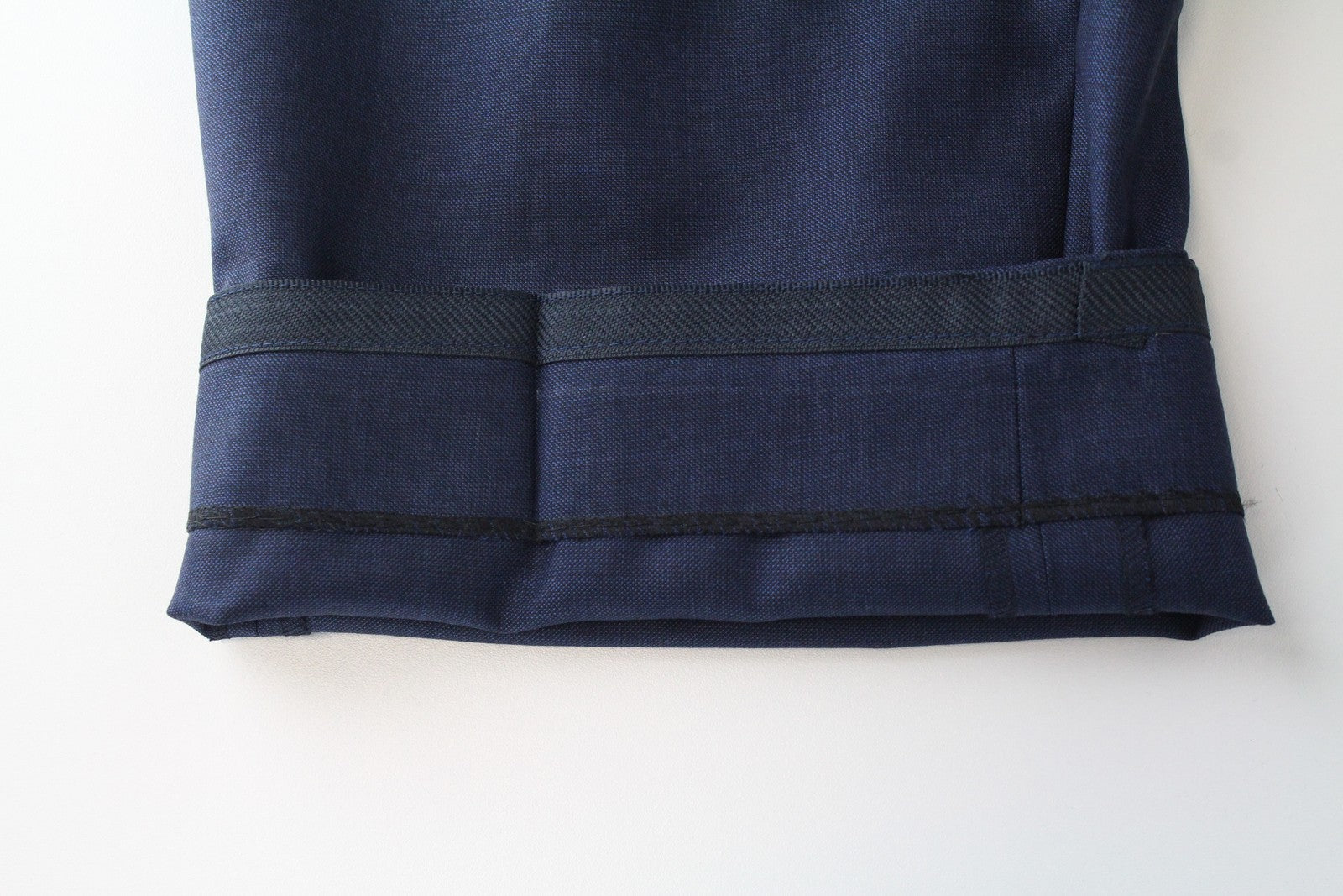 SUITSUPPLY Lazio Men's Trousers UK50 Blue Lined Classic Pleat Pure Wool Pants