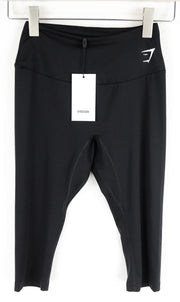 GYMSHARK treniruočių moteriškos sportinės tamprės S dydžio trumpintos juodos tamprios sportinės aprangos 