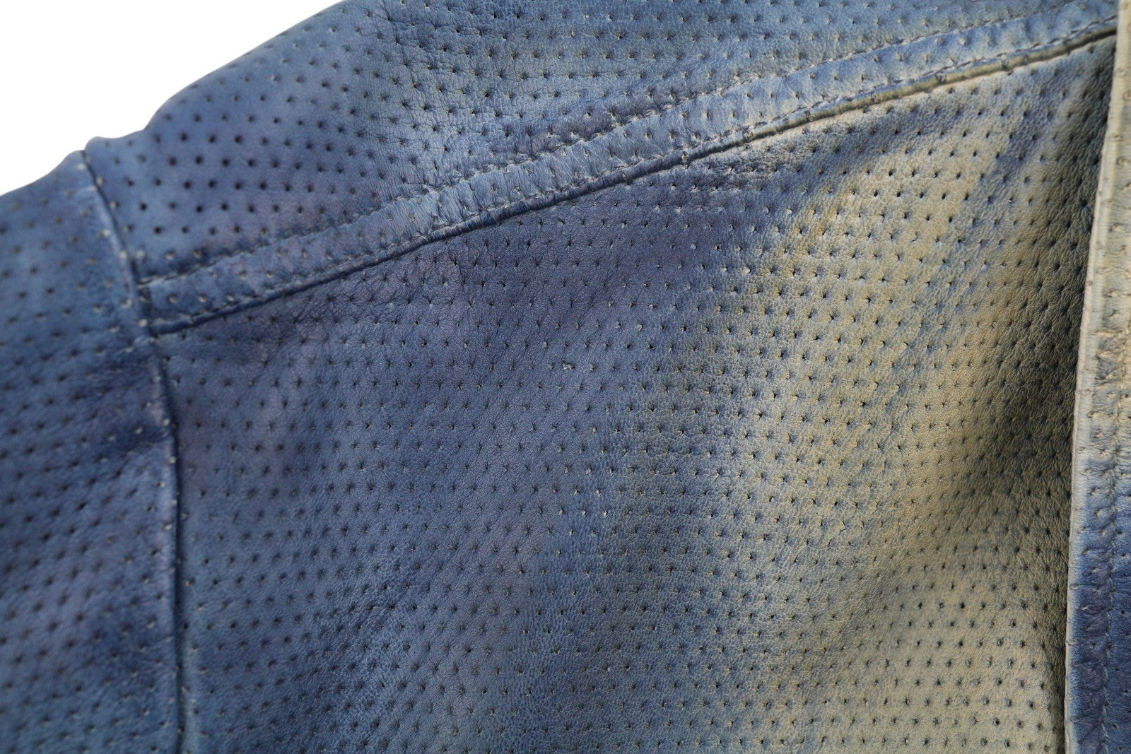 DIESEL L-Clime vyriška striukė 52 su skalbtos mėlynos spalvos avikailio oda, užtrauktuku, RRP 750 € 