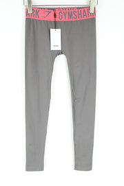 GYMSHARK moteriškos tamprės XS dydžio skalūno spalvos levandų spalvos, tamprios treniruočių kelnės 