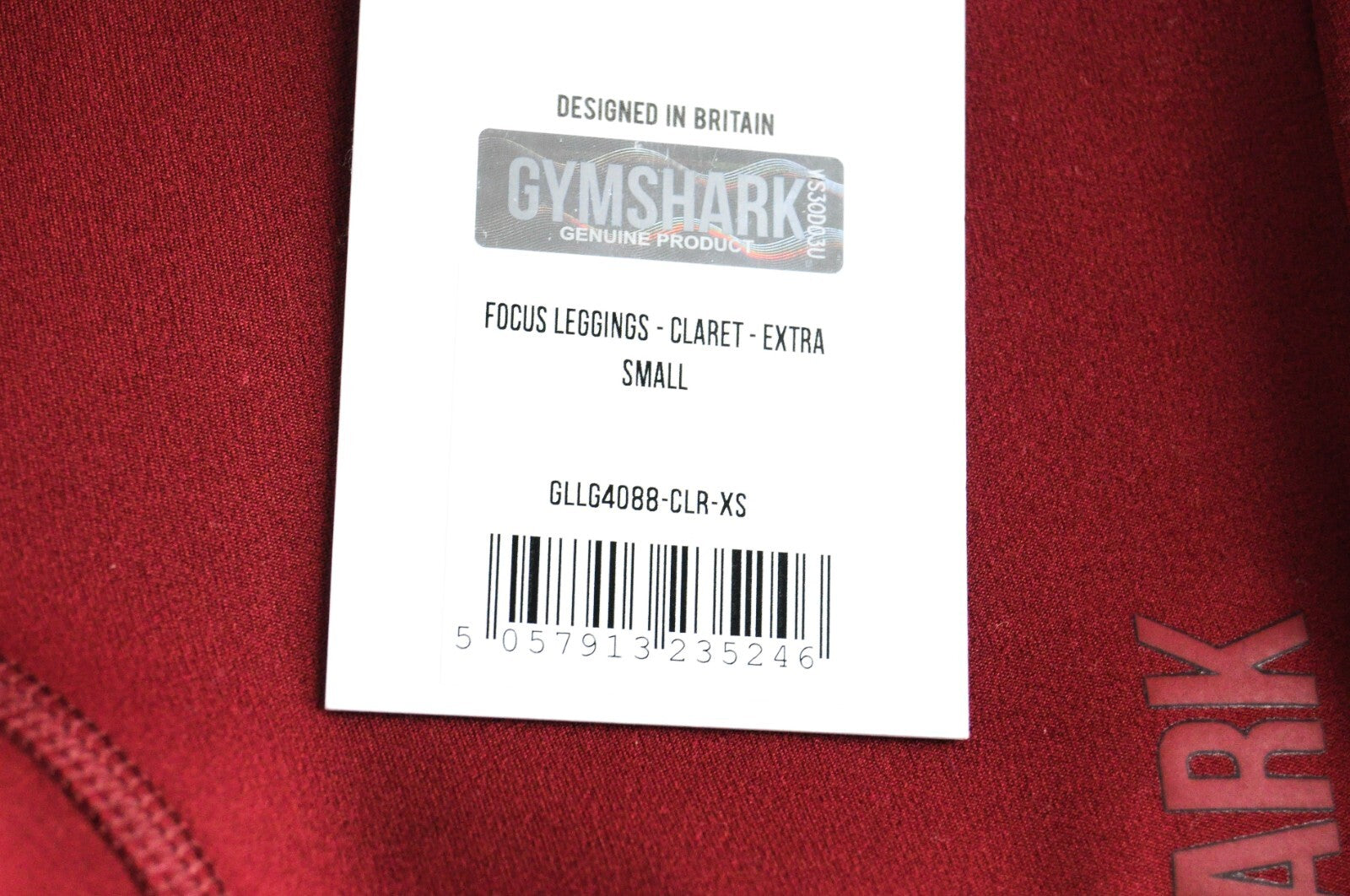 GYMSHARK moteriškos tamprės XS dydžio bordinės raudonos tamprios sportinės kelnės 