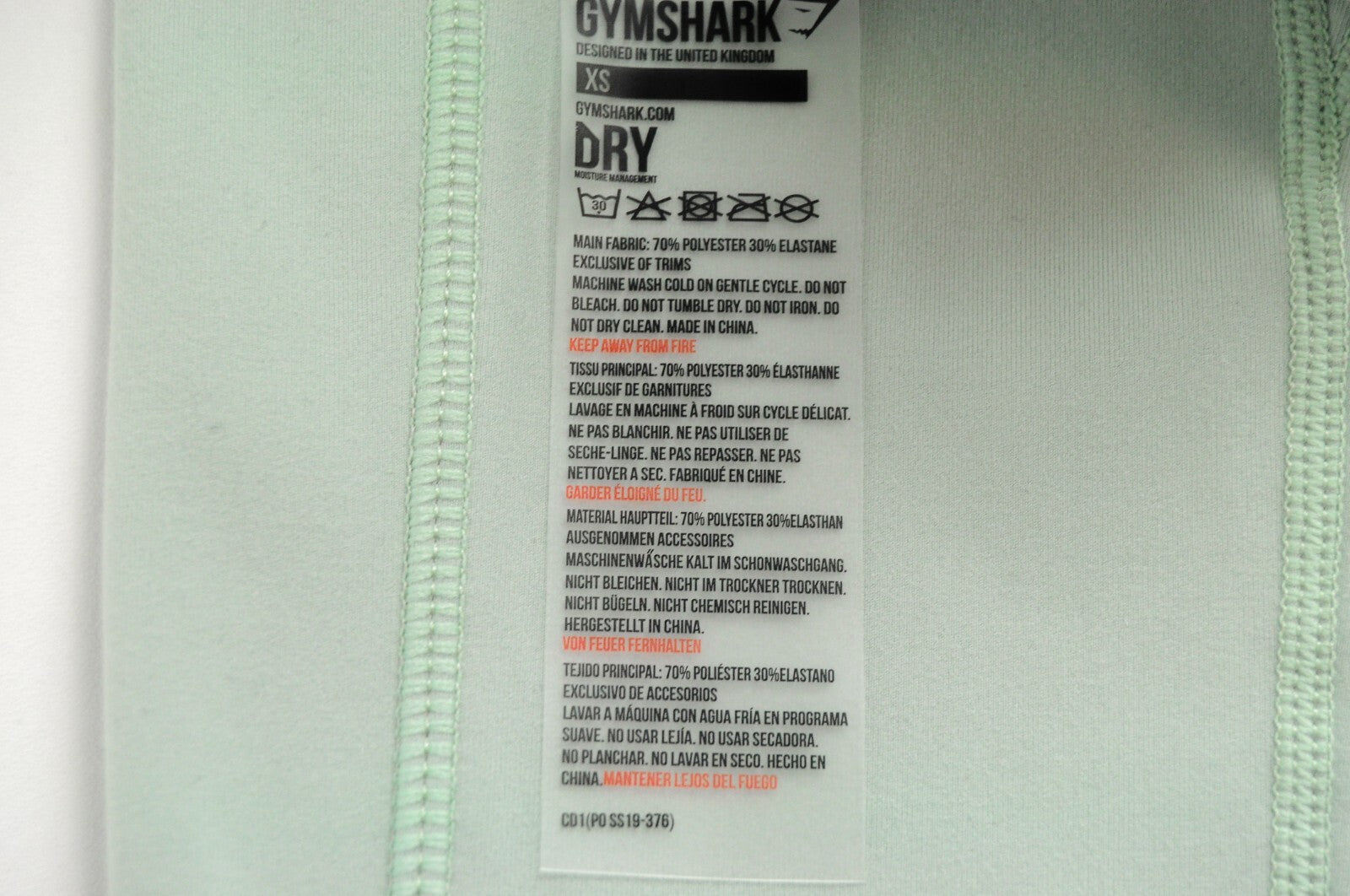 GYMSHARK moteriškos tamprės XS dydžio pistacijų žalios svajingos, tamprios kelnės 