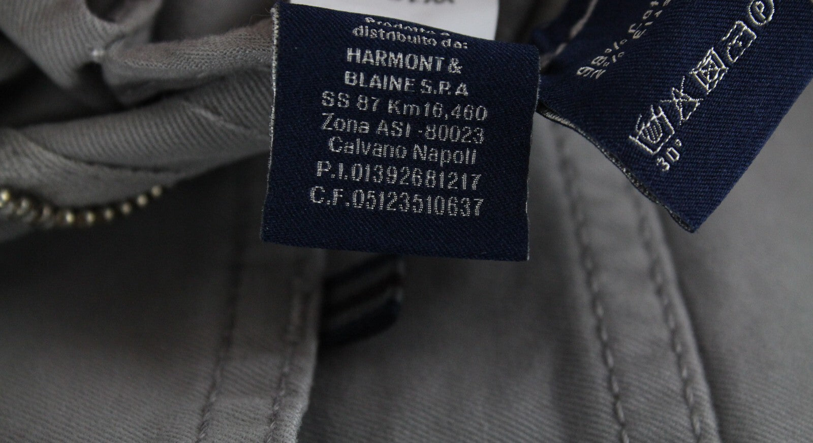 HARMONT & BLAINE Men Trousers 44 Grey Regular Fit Stretch Cotton Jean Style