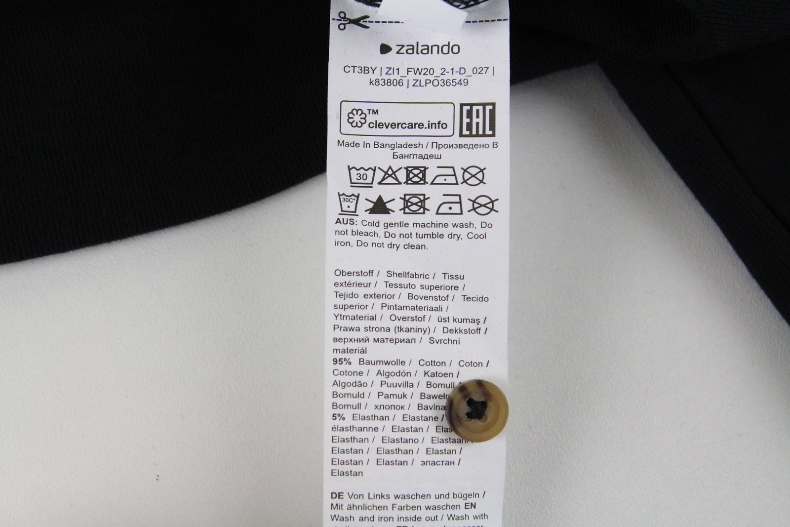 ZIGN moteriški marškinėliai XL dydžio, juodi, trumpinti polo marškinėliai su apykakle, tamprios medvilnės mišinio džersio medžiaga. 