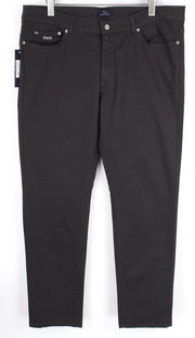 HARMONT &amp; BLAINE vyriškos kelnės IT56 rudos su užtrauktuku, klasikinės, tamprios medvilnės mišinio kelnės 