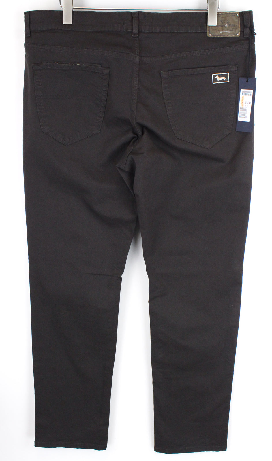 HARMONT &amp; BLAINE vyriškos kelnės IT56 rudos su užtrauktuku, klasikinės, tamprios medvilnės mišinio kelnės 