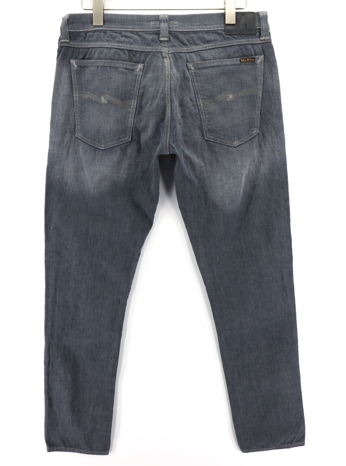 NUDIE JEANS Tight Long John Men Jeans W34/L34 Organic Charcoal Washed Slim Fit