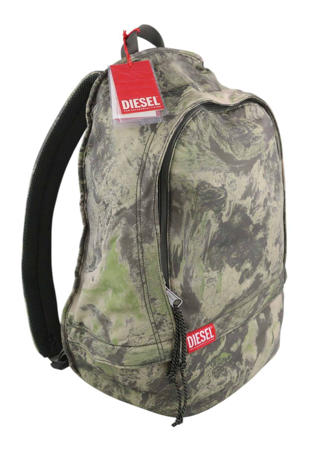 DIESEL Rave kuprinė vyrams, su OS raštuotu užtrauktuku priekyje, RRP 210 € 