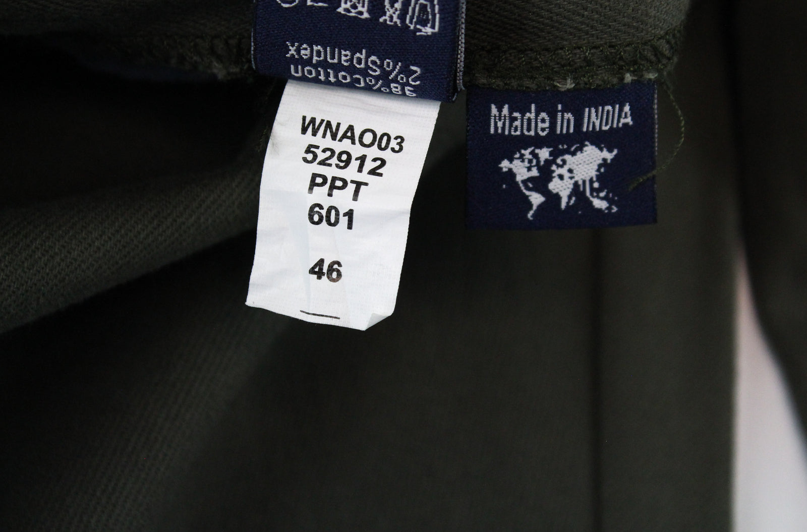 HARMONT &amp; BLAINE vyriškos kelnės IT46 chaki žalios chino stiliaus, siauros, atlenktos*