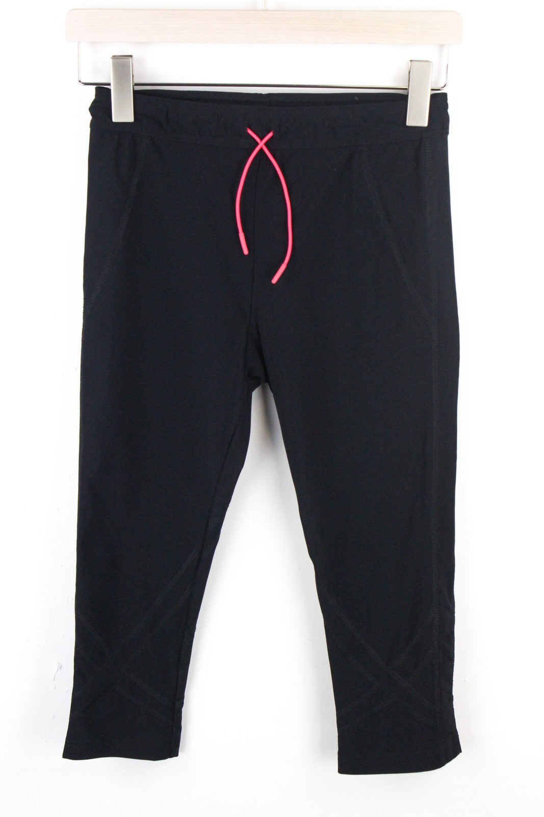 SWEATY BETTY moteriškos sportinės kapri tamprės su užtrauktuku ir kišenėmis S dydžio, juodos 