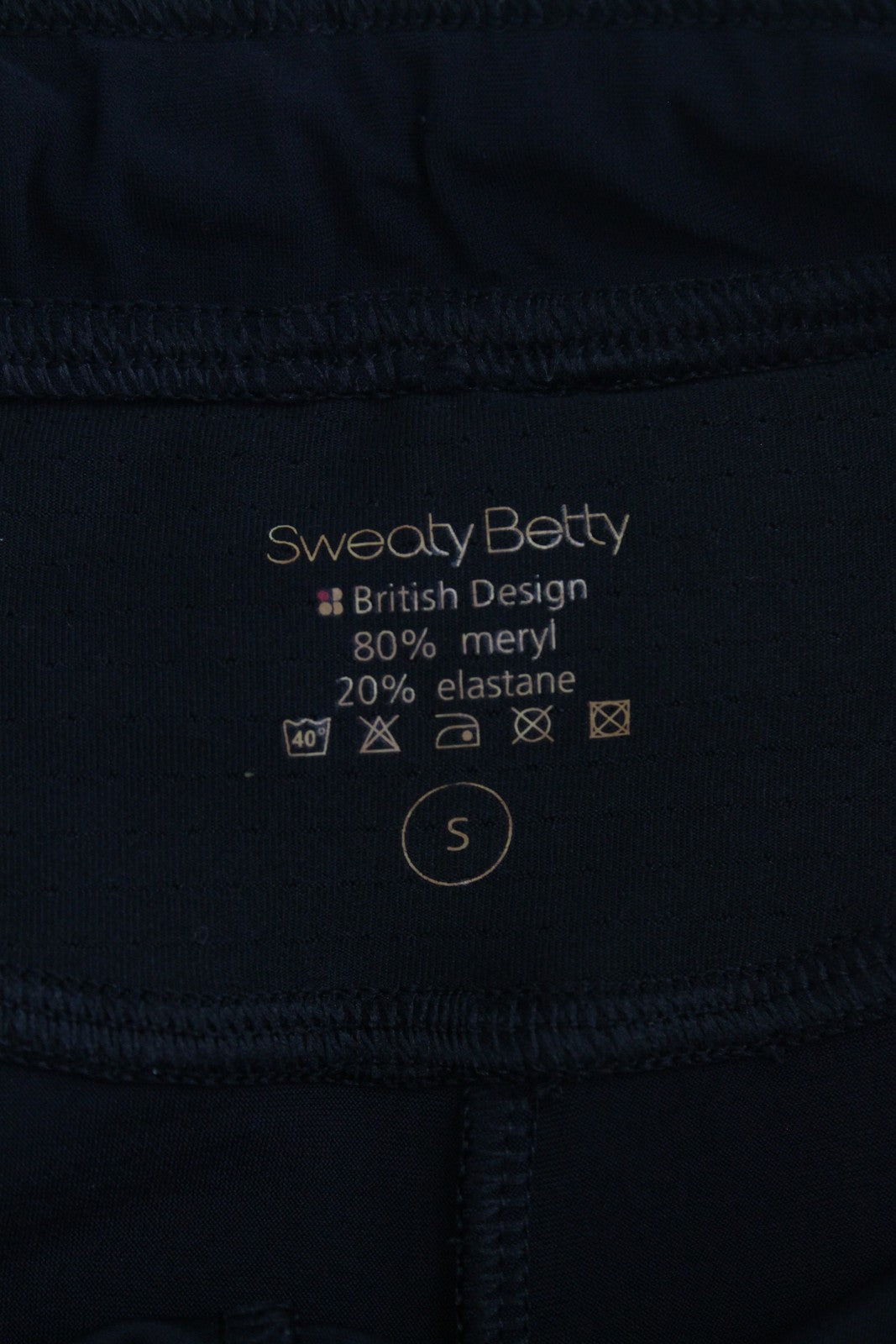 SWEATY BETTY moteriškos sportinės kapri tamprės su užtrauktuku ir kišenėmis S dydžio, juodos 