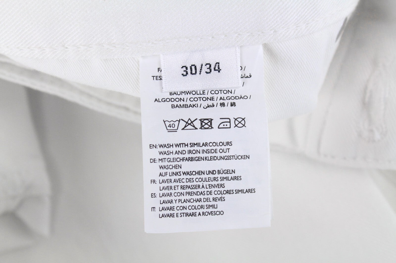 GANT Women Jeans W30/L34 Off-White Ripped Cotton Straight Fit Slacker Style