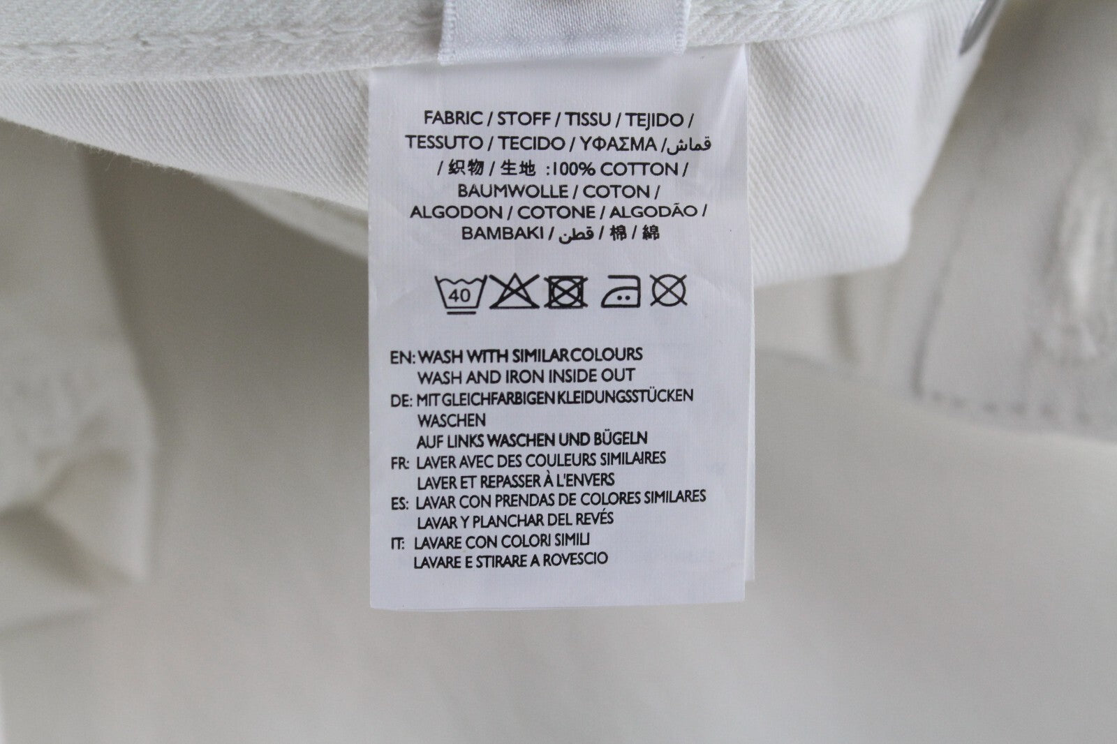 GANT Women Jeans W30/L34 Off-White Ripped Cotton Straight Fit Slacker Style