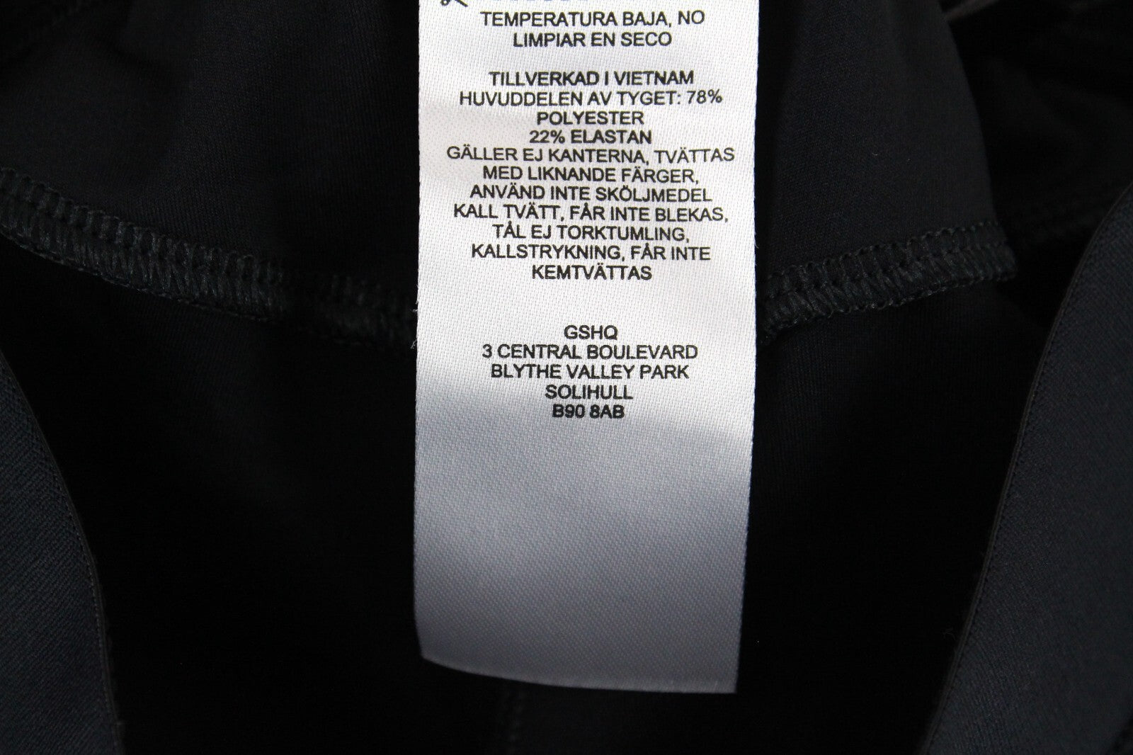 GYMSHARK moteriškos tamprės su juodu juosmeniu, tampriu sportinės aprangos logotipu, Focus logotipu. 