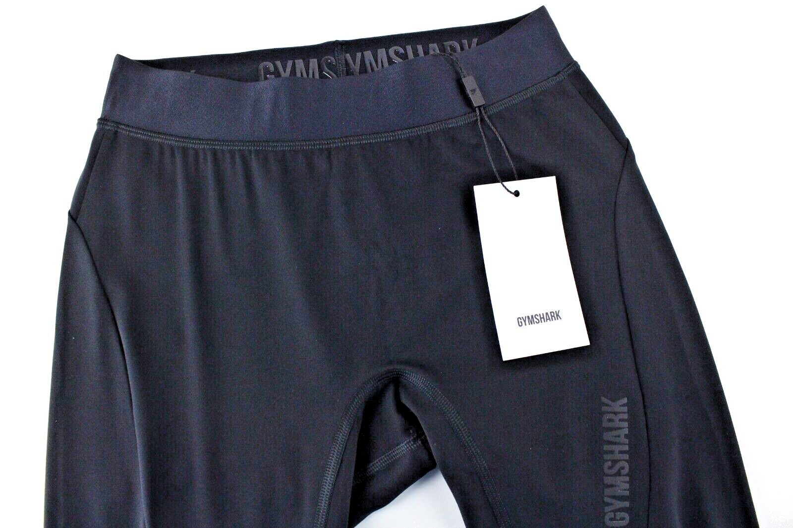 GYMSHARK moteriškos tamprės S dydžio su juodu juosmeniu ir tampriu „Focus Activewear“ logotipu 