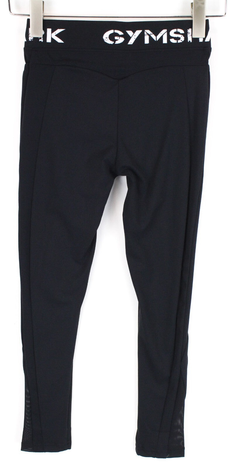 GYMSHARK moteriškos tamprės S juodos spalvos su „Legacy Fitness“ logotipu juosmens juosmeniui 