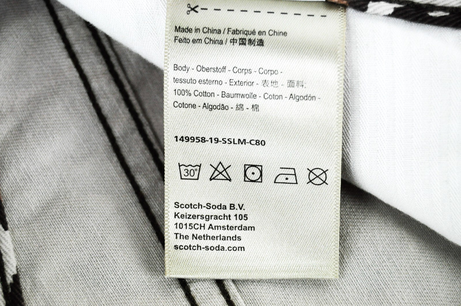 MAISON SCOTCH moteriški džinsai W31/L32 gepardo rašto siaurėjantys medvilniniai banditiški rudi 