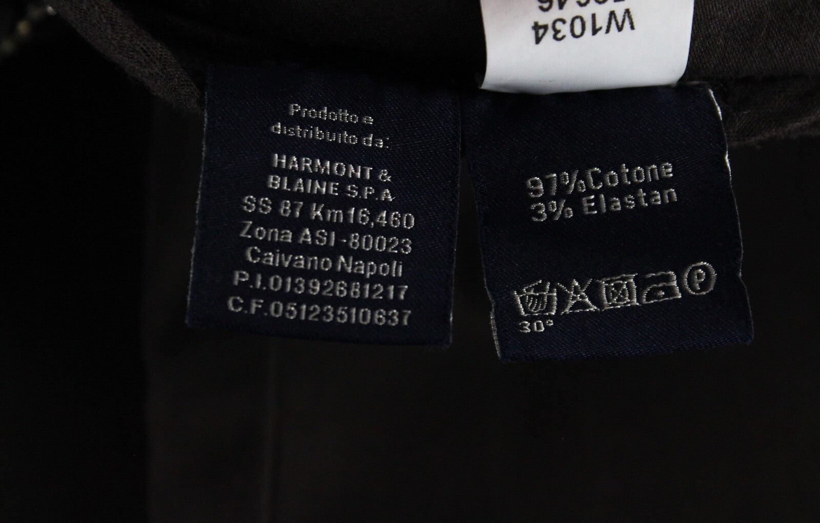 HARMONT & BLAINE Men Trousers 56 Brown Regular Fit Cotton Stretch Jean Style