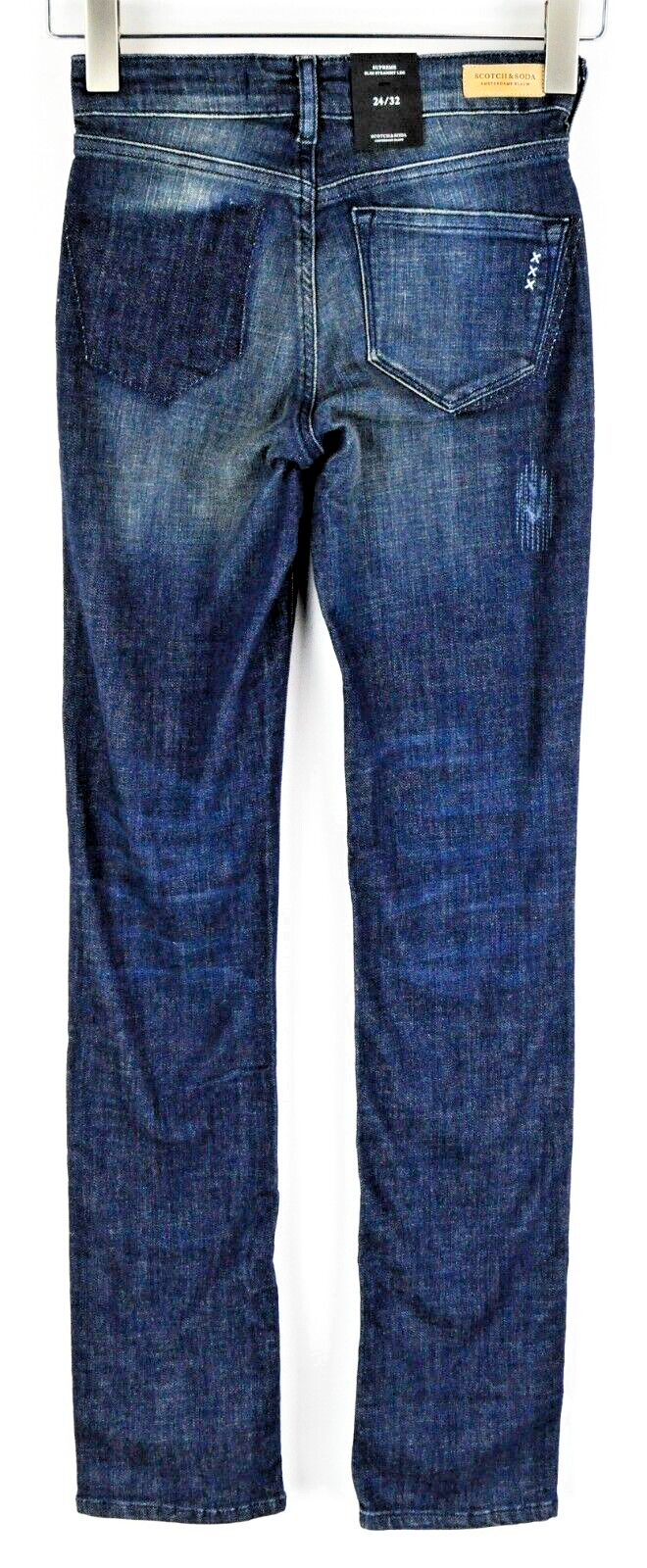 SCOTCH &amp; SODA moteriški džinsai W24/L32 Slim Stretch Supreme washed blue 