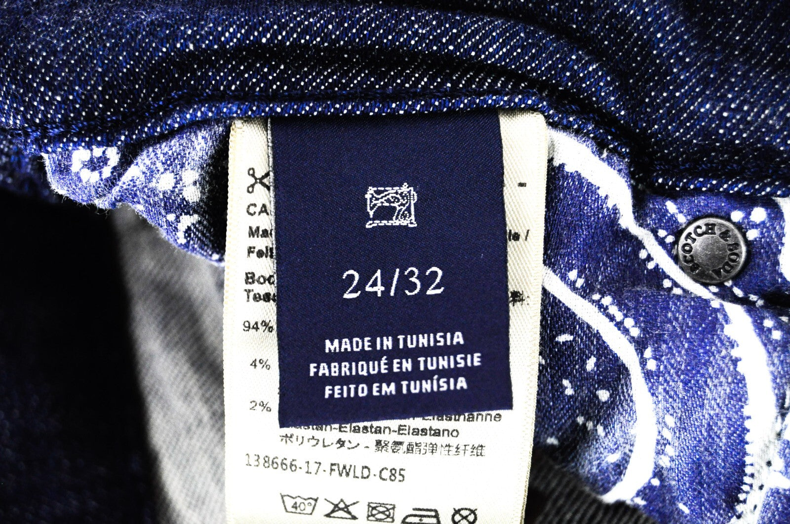 SCOTCH &amp; SODA moteriški džinsai W24/L32 Slim Stretch Supreme washed blue 