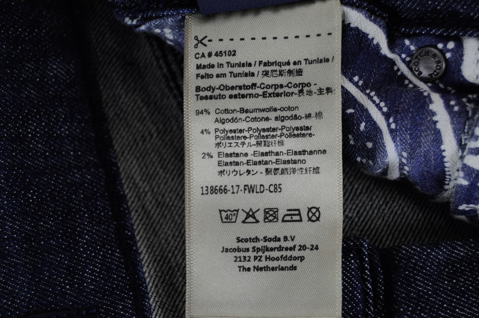 SCOTCH &amp; SODA moteriški džinsai W24/L32 Slim Stretch Supreme washed blue 