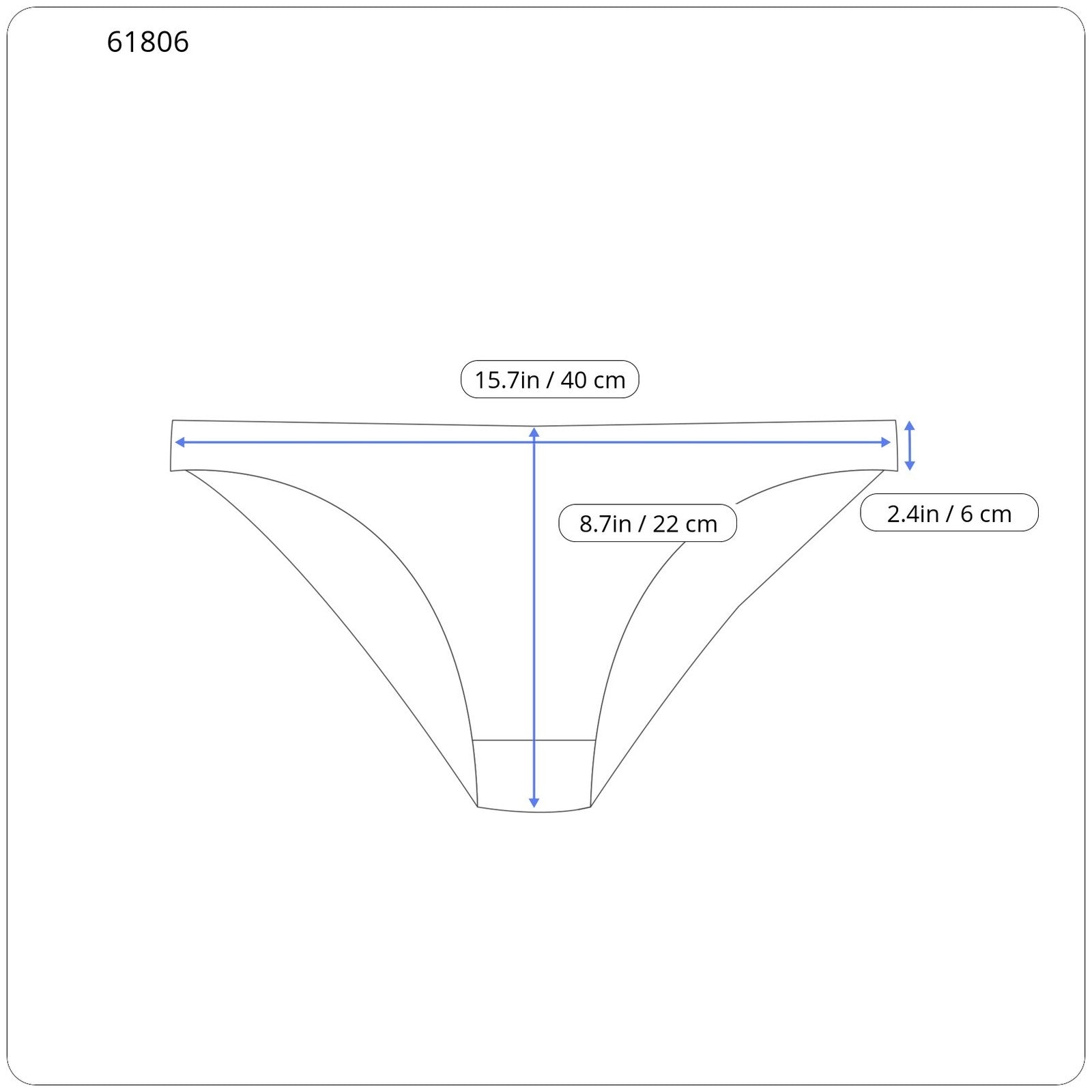 SWEATY BETTY Dive In Bikini Bottom L Blue Low Rise Women's Pool Beachwear