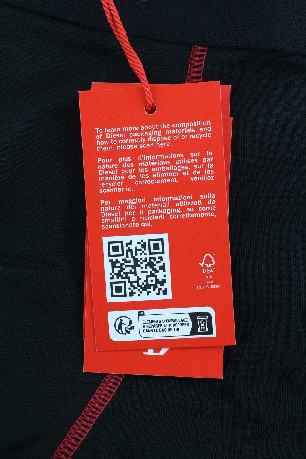 DIESEL Umbx-Damien-H Men Underwear M Trunks Boxers Elasticated Waistband Dark