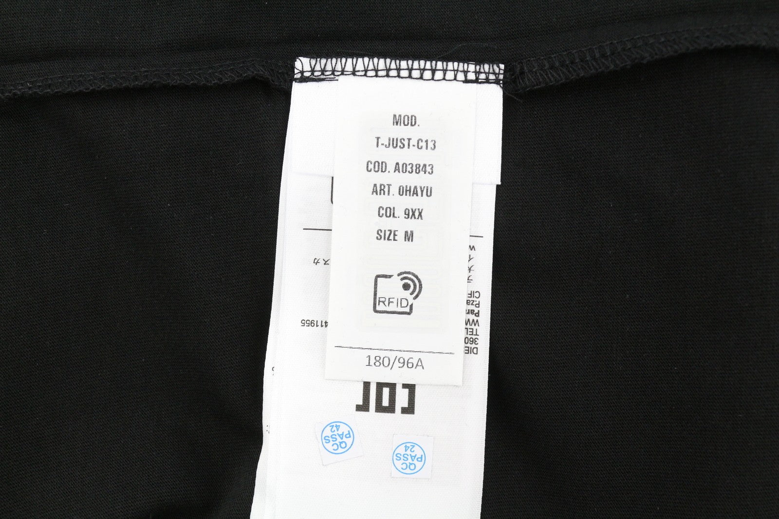 DIESEL T-Just-C13 vyriški marškinėliai M, juodi, trumpomis rankovėmis, apvalia apykakle, medvilniniu trikotažu. 