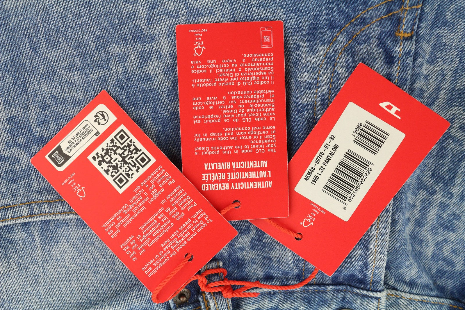 DIESEL 1995 007F5 vyriški džinsai W32 Slim Fit vidutinio juosmens tiesūs, mėlyni. RMK 250 €. 