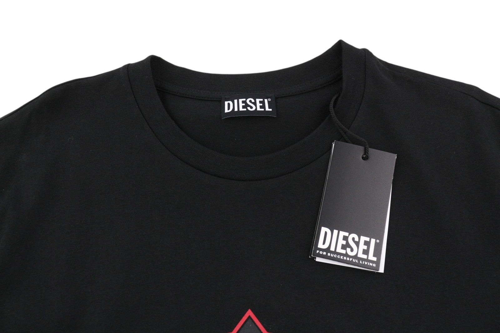 DIESEL T-Just-C13 vyriški marškinėliai, juodi, trumpomis rankovėmis, apvalia apykakle, medvilniniai trikotažiniai marškinėliai, 2XL 