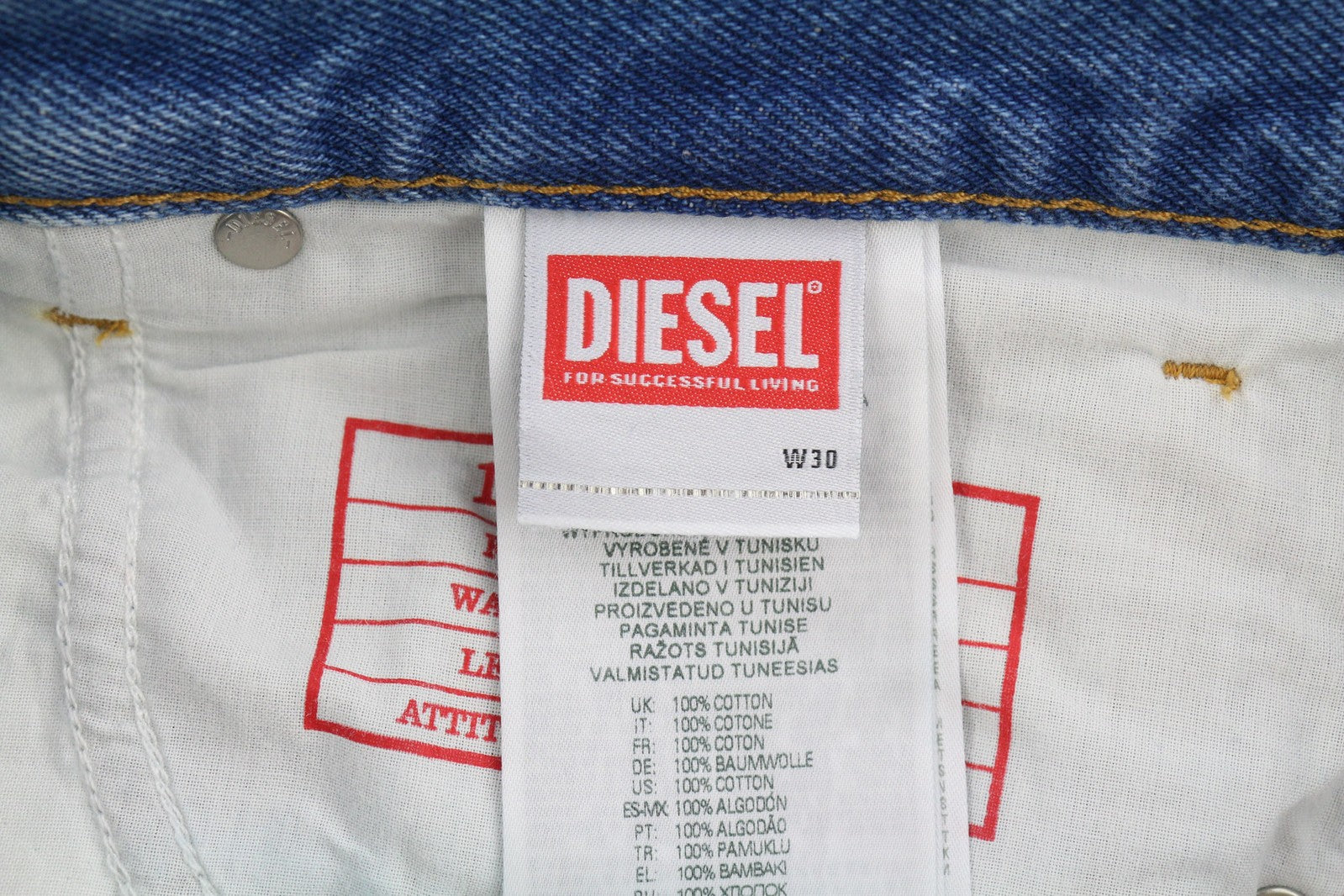 DIESEL 1995 007F5 vyriški džinsai W30 Slim Fit vidutinio juosmens, tiesios kojos, skalbti. RMK 250 €. 