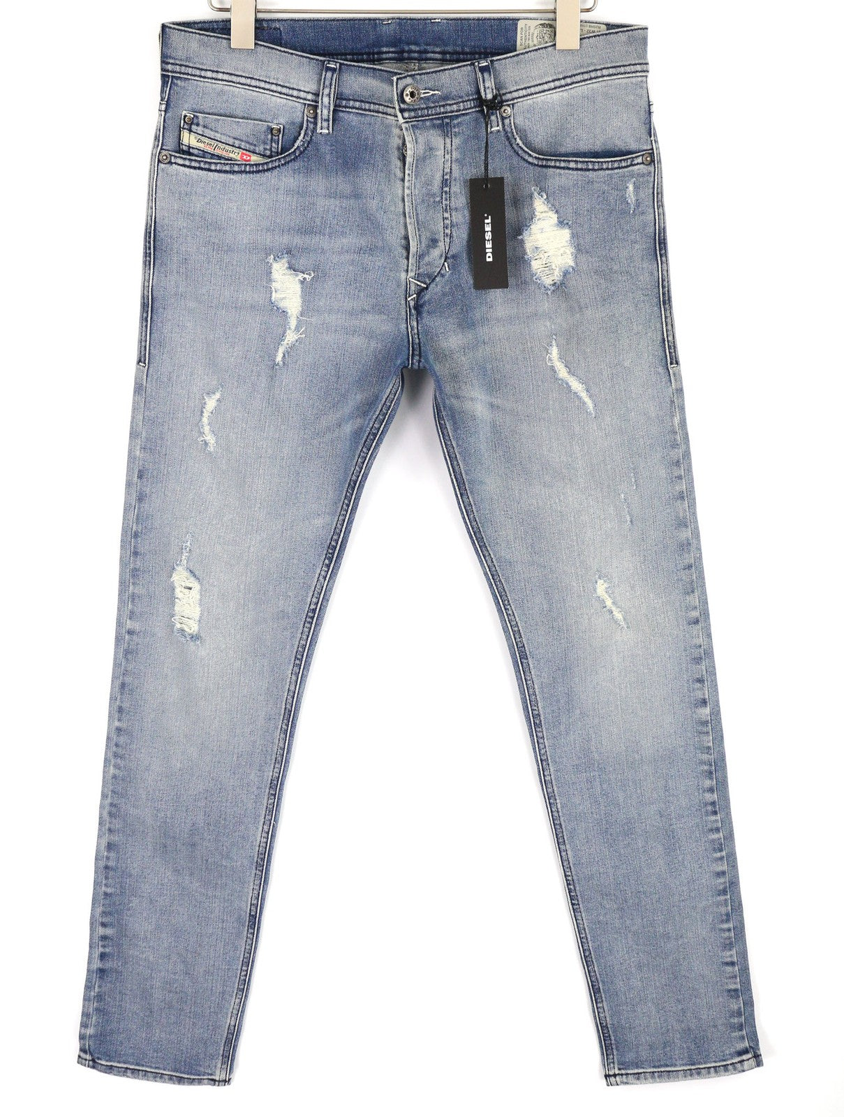 DIESEL Tepphar R25H8 vyriški džinsai W32/L32 Slim Carrot Fit tamprūs mėlyni RRP 180 € 