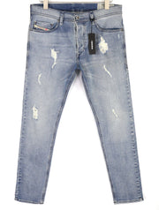 DIESEL Tepphar R25H8 vyriški džinsai W32/L32 Slim Carrot Fit tamprūs mėlyni RRP 180 € 