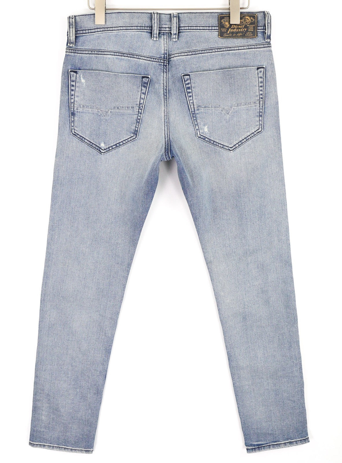 DIESEL Tepphar R25H8 vyriški džinsai W32/L32 Slim Carrot Fit tamprūs mėlyni RRP 180 € 
