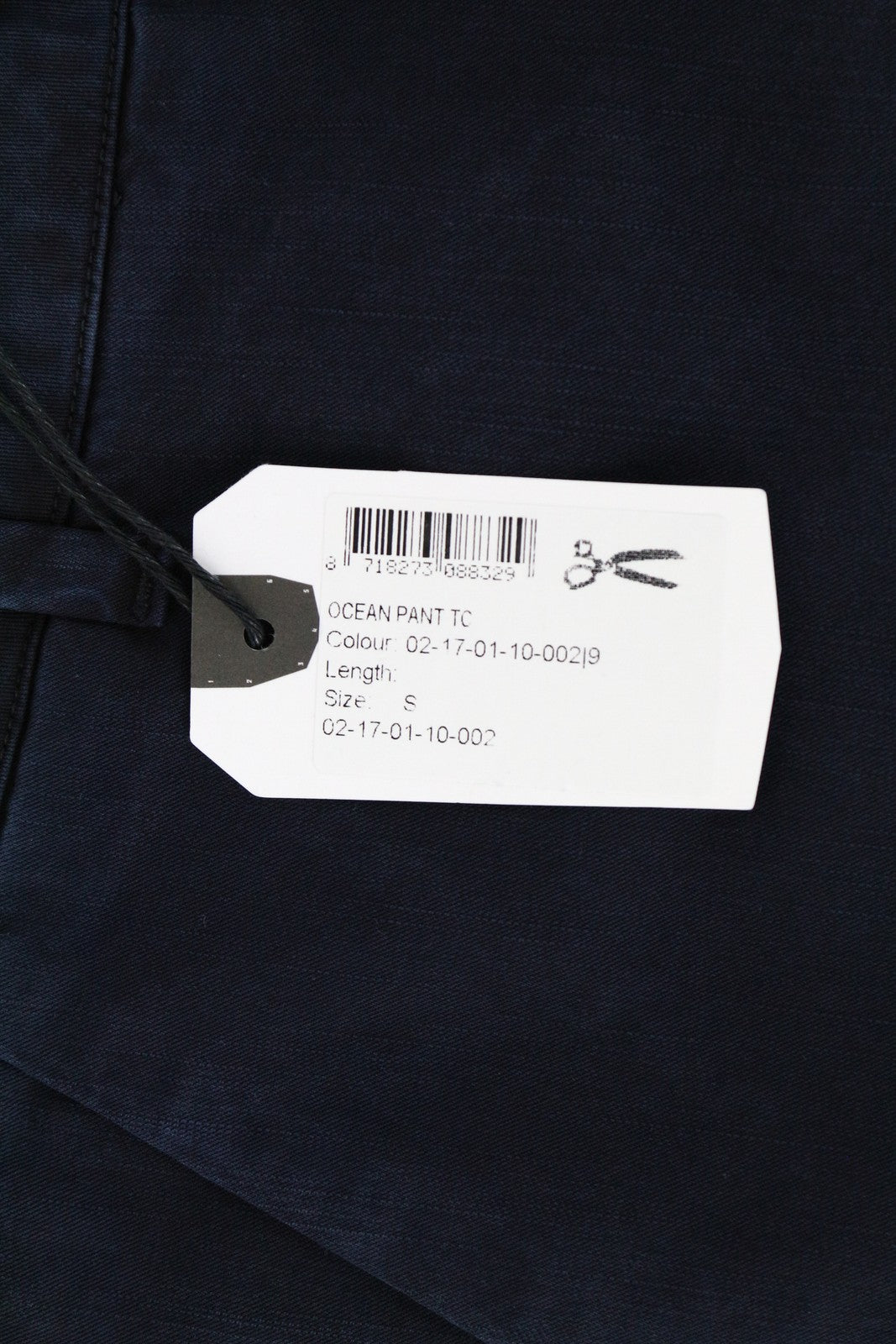 DENHAM Ocean moteriškos S dydžio kelnės, tamsiai mėlynos, lengvos, klasikinės medvilnės mišinio chino kelnės 